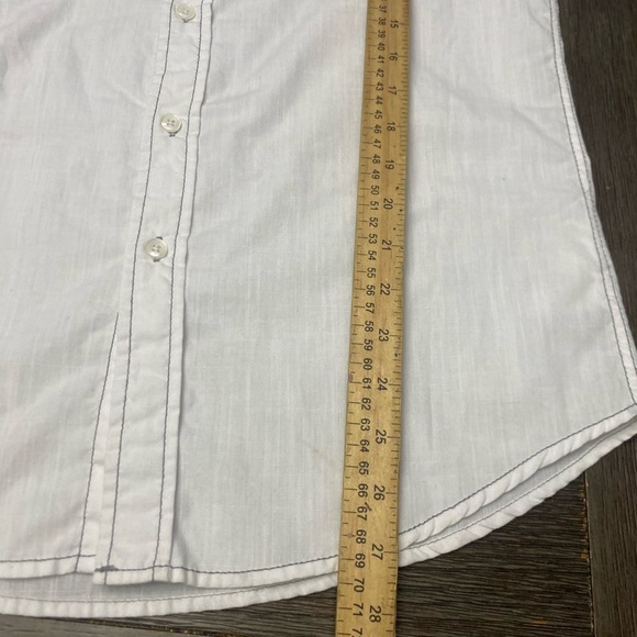 Rustic Blue White Casual Button Down Shirt Men Size Small - Picture 4 of 8